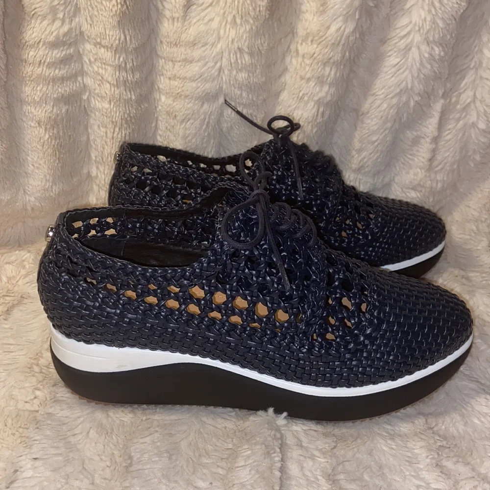 Donald Pliner Womens Lillo Woven Platform Sneakers Memory Foam